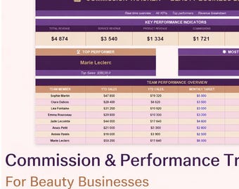 Salon Excel Vorlage | Auftrags-Tracker für Hair, Nail & Beauty Business