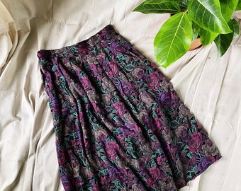 Dark floral vintage skirt by J Singleton