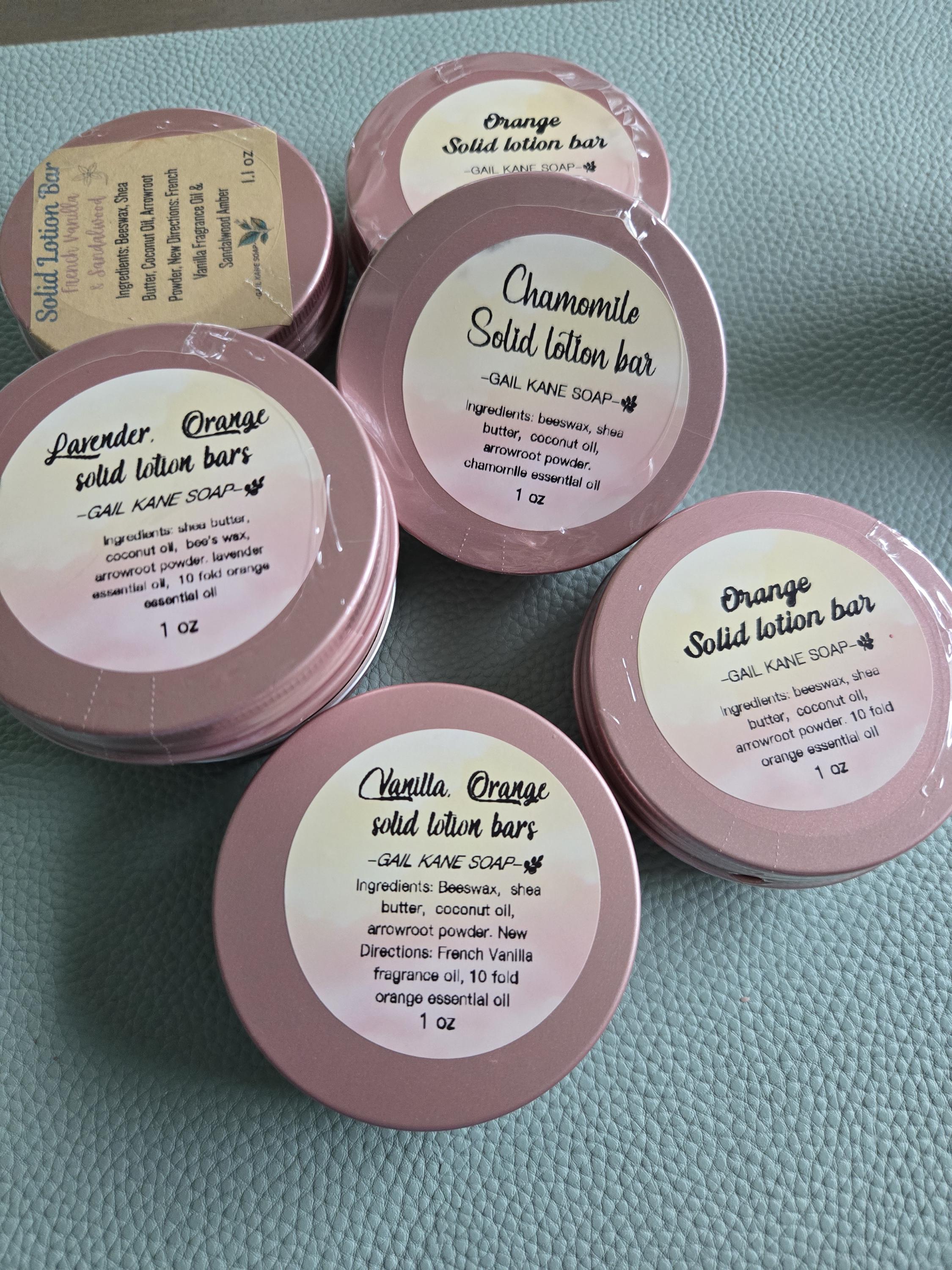 Solid Lotion Solid Lotion Bar With Shea Butter, Beeswax, Coconut Oil, Arrowroot ...