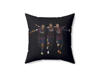 MSN Messi Suarez Neymar Pillow | 14" x 14"