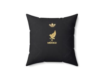Mexico National Football Team Jersey Pillow 14" x 14" World Cup Gold Jersey