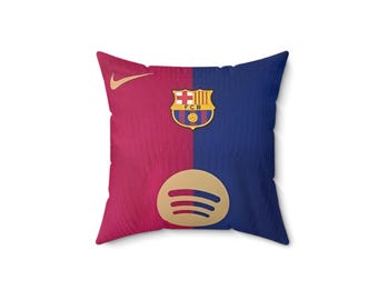 FC Barcelona Lamine Yamal Jersey Pillow 2025 Home Kit | 14" x 14"