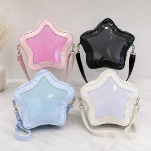 Star Ita Bag, Ita Crossbody Bag, Pin Display Bag, Cute Pin Bag, Kawaii Crossbody Purse, Anime Pin Display Bag Gift