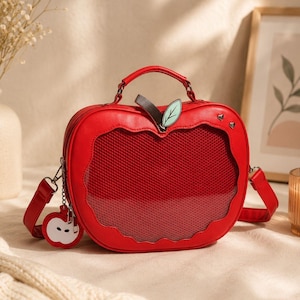 Apple Ita Bag, Ita Crossbody Bag, Pin Display Bag, Kawaii Shoulder Bag, Anime Pin Bag, Cute Crossbody Purse Gift