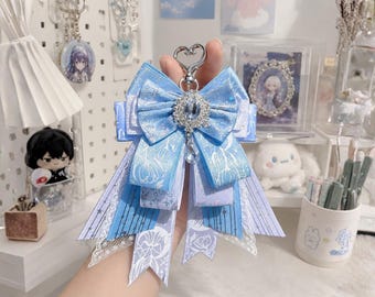 Ita Bag Bow Charm – Kawaii Ribbon Keychain for Ita Bags, Anime Bag Pendant, Lolita Bow Accessory, Cute Gift for Collectors