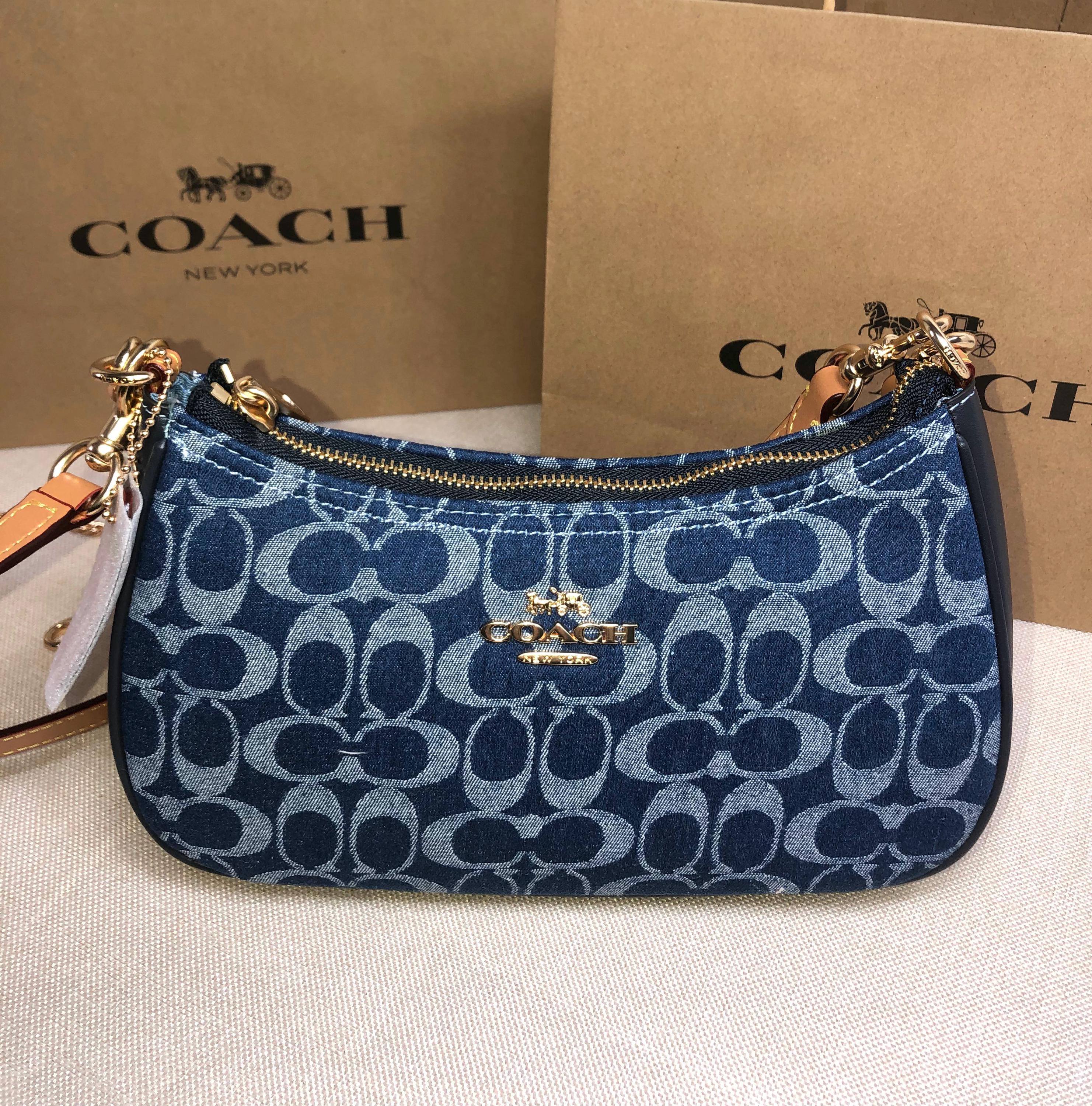 バッグ Coach Legacy Denim Accessory Pouch Bag Coach Denim Bag - Etsy UK