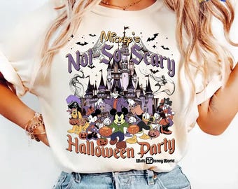 Retro Mickey's Not So Scary Halloween Party 2026 Skeleton Shirt, Disneyland Halloween Shirt, 2026 Halloween Disneyland Family Shirt