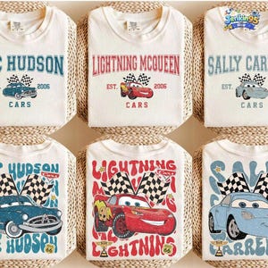 Camiseta Comfort Colors Vintage Pixar Cars, Lightning McQueen Mater Radiator Springs, Camiseta Familiar Disneyland, Camisetas Viaje a Disneyland 2026 imagen 1