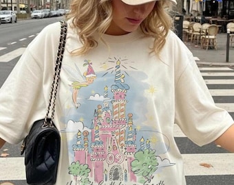 Comfort Colors Happiest Birthday on Earth Magical Castle Shirt, Disneyland Tinkerbell Birthday Girl Tee, Disneyworld Birthday Matching Shirt
