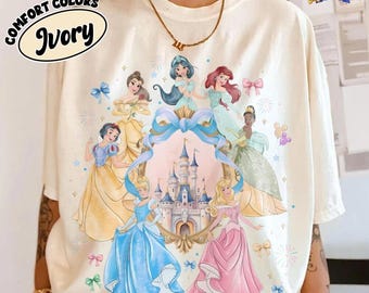 Comfort Colors Disneyland Princess Shirt, Disneyland Castle Tee, Disneyland Princess Shirt, Disneyworld Trip Shirt, Family Matching Tee
