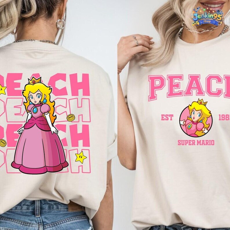 Super Mario Peach T-shirt, Disneyland Princess Peach Character, Disneyland Birthday Gift, Disneyland Shirt, Family Disneyland Trip Tees image 3