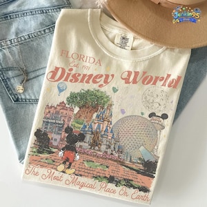 Vintage Mickey Disneyworld Comfort Colors Shirt, Retro Mickey And Friends Shirts, Walt Disneyworld Tee, Disney 2026 Trip Disney Vacation Tee image 1