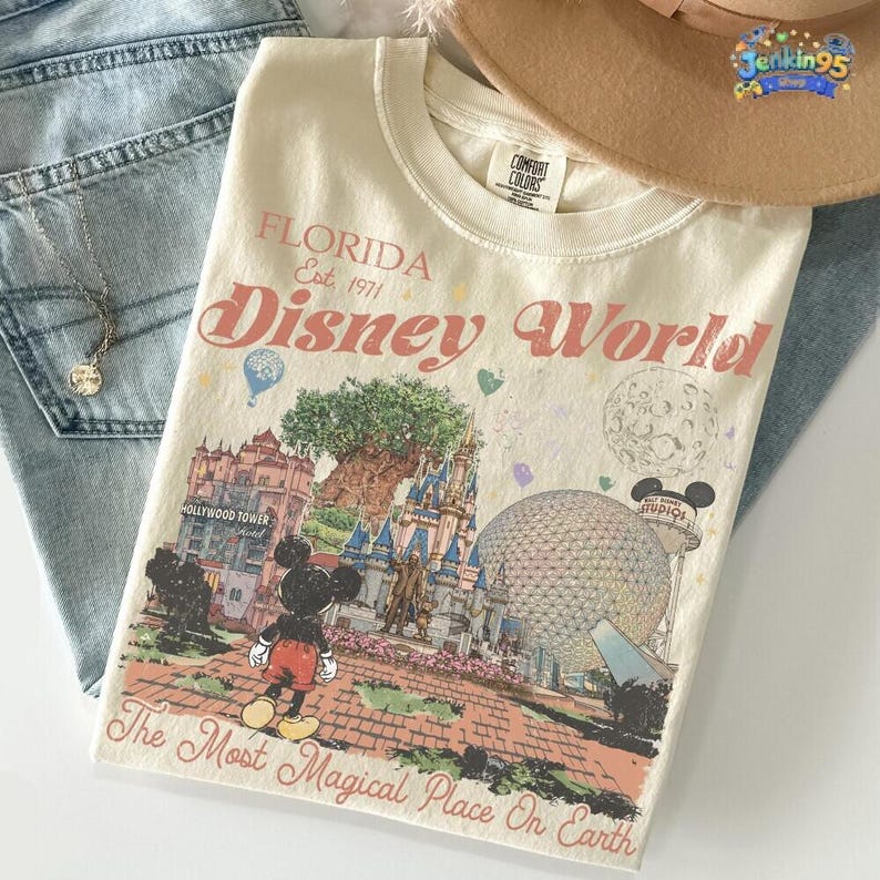 Vintage Mickey Disneyworld Comfort Colors Shirt, Retro Mickey And Friends Shirts, Walt Disneyworld Tee, Disney 2026 Trip Disney Vacation Tee image 1