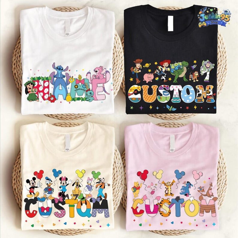 Personalized Name Disneyland Family Trip Shirt, Walt Disneyworld Shirt, Disneyland Family Matching Tee, Disneyland characters shirt image 1