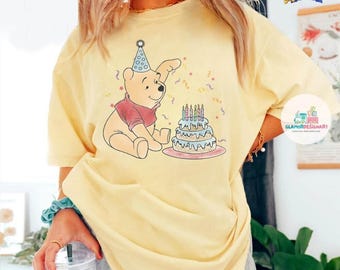 It’s My Birthday Shirt, Winnie the Pooh Sweatshirt, Birthday T-shirt, Pooh Bear Tee, The Pooh Birthday Gift Comfort Colors, Gift For Girls