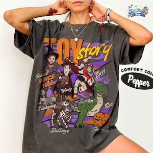 Retro Disneyland Toy Story 1995 Halloween Shirt, Woody Buzz Lightyear Rex Halloween Group Tee, Disneyland Family 2026 Trip Tee, Pixar Fest image 2