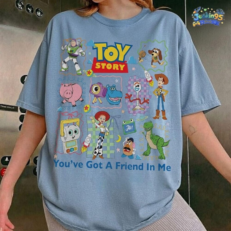 Coquette Bow Disneyland Toy Story 5 T-Shirt, Vintage Toy Story 5 Movie 2026 Tee, Buzz Lightyear Woody, Toy Story, You've Got a Friend In Me image 1
