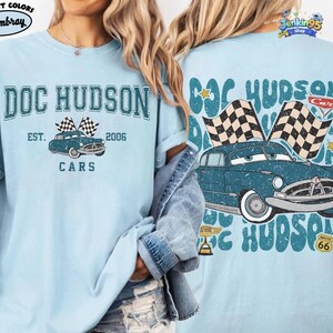 Camiseta Comfort Colors Vintage Pixar Cars, Lightning McQueen Mater Radiator Springs, Camiseta Familiar Disneyland, Camisetas Viaje a Disneyland 2026 imagen 5
