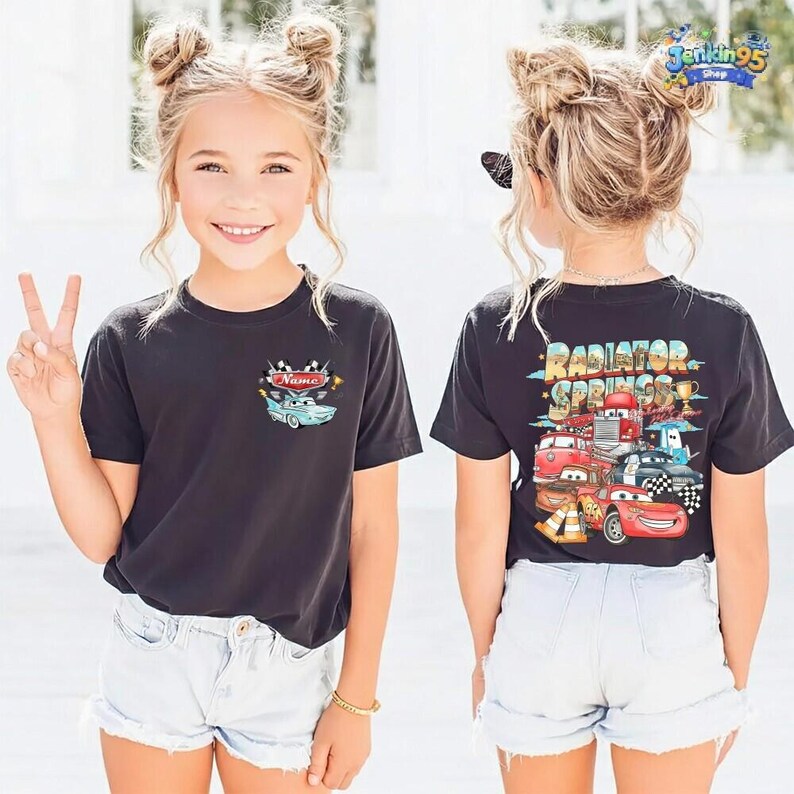 Custom Disneyland Cars Shirt, Pixar Lightning McQueen Tee, Tow Mater, Doc Hudson, Radiator Springs Shirt, Disneyland Family Trip, Disneyland afbeelding 5