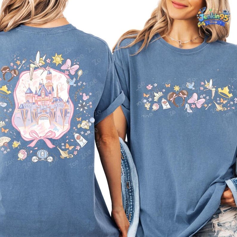Comfort Color Disneyland Coquette Bow Floral Castle Shirt, Best Day Ever Tee, Walt Disneyland Princess T-shirt Disneyland Shirt immagine 5