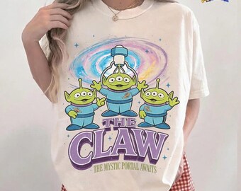 Retro Toy Story Aliens The Claw Shirt, Pizza Planet The Mystic Portal Awaits, Disneyland Pixar Fest 2026, Disneyland Pizza Planet Trip Tee
