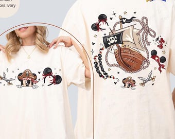 Coquette Bow Disneyland Mickey Pirate Shirt, Disneyland Yo Ho Yo Ho A Pirate's Life For Me Pirates of the Caribbean Disneyland Vacation Tee