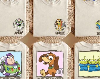 Personalized Disneyland Toy Story Shirt, Toy Story All Characters Checkered Shirt, Woody, Buzz, Jessie, Disneyland Matching Tee