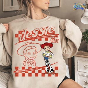 Retro Disneyland Pixar Toy Story All Characters Checkered Shirt, Woody, Buzz, Jessie, Bo Peep Shirt, Disneyland Matching Tee image 2