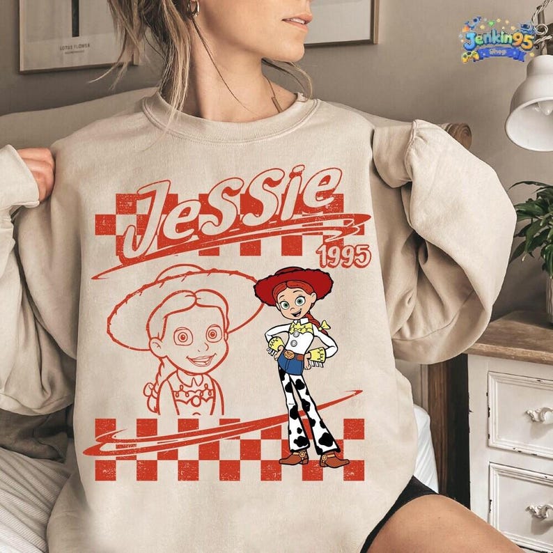 Retro Disneyland Pixar Toy Story All Characters Checkered Shirt, Woody, Buzz, Jessie, Bo Peep Shirt, Disneyland Matching Tee image 2