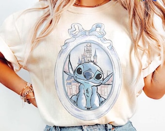 Comfort Colors Disneyland Stitch Shirt, Stitch Coquette Shirt, Magical Kingdom Shirt, Disneyland Castle Shirt, Vintage Disneyland Bow Shirts