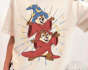 Comfort Colors Disneyland Chip N Dale Costume Mickey Sorcerer T-Shirt, Disneyland Trip Shirt, Family Matching Shirt, Disneyland 2026 Shirt