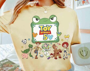 Disneyworld Pixar Toy Story 5 Shirt, Toy Story Land, Comfort Color Toy Story Family Matching VacationTee, Woody Buzz Lightyear Jessie Rex