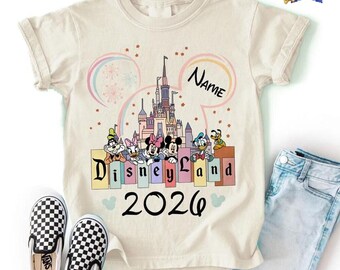 Personalized Disneyland 2026 Comfort Colors Shirt, Mickey And Friends Shirt, Custom Mouse Ear Castle Fireworks Tee, Family Vacation Matching