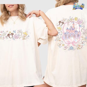 Comfort Color Disneyland Coquette Bow Floral Castle Shirt, Best Day Ever Tee, Walt Disneyland Princess T-shirt Disneyland Shirt immagine 3