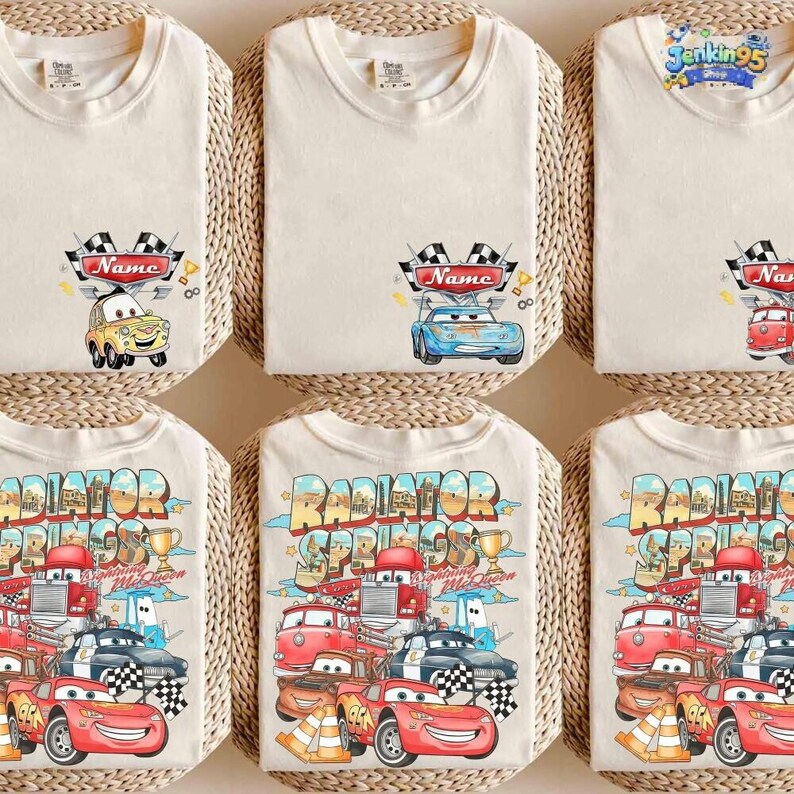 Custom Disneyland Cars Shirt, Pixar Lightning McQueen Tee, Tow Mater, Doc Hudson, Radiator Springs Shirt, Disneyland Family Trip, Disneyland afbeelding 2