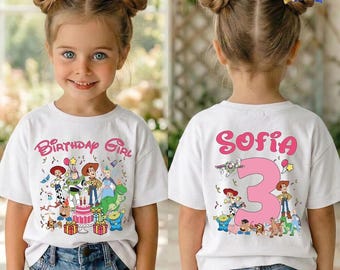 Personalized Toy Story Birthday Girl Shirt, Disneyland Buzz Lightyear Woody JessieBirthday Tee, Pixar Birthday Trip Gift, Disneyland Shirt