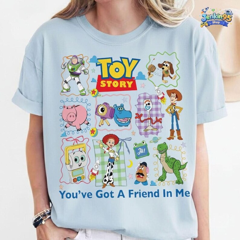 Coquette Bow Disneyland Toy Story 5 T-Shirt, Vintage Toy Story 5 Movie 2026 Tee, Buzz Lightyear Woody, Toy Story, You've Got a Friend In Me image 4