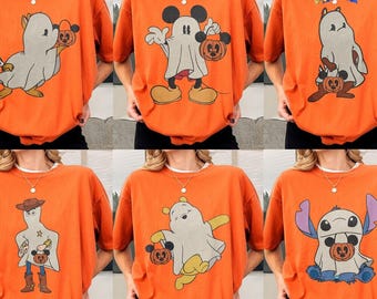 Personalized Disneyland Characters Halloween Shirt, Mickey Ghost Shirt, Mickey's Not So Scary Halloween Party, Disneyland Halloween Shirt