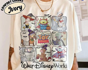 Comfort Colors Retro Toy Story Halloween Shirt, DisneyWorld Halloween Trip Shirt, Disneyland Halloween Shirt, Toy Story Characters Shirt