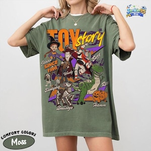 Retro Disneyland Toy Story 1995 Halloween Shirt, Woody Buzz Lightyear Rex Halloween Group Tee, Disneyland Family 2026 Trip Tee, Pixar Fest image 3
