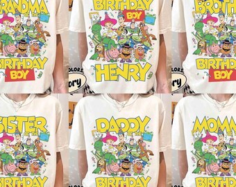 Personalized Disneyland Toy Story 5 Birthday Shirt, Custom Disneyland Woody Buzz Lilypad Birthday Present, Disneyland Family Birthday tee