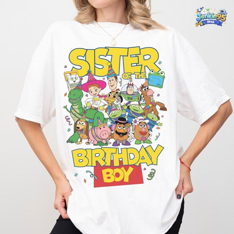 Personalized Disneyland Toy Story 5 Birthday Shirt, Custom Disneyland Woody Buzz Lilypad Birthday Present, Disneyland Family Birthday tee image 2