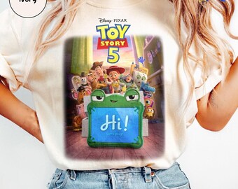 Disney Pixar Toy Story 5 Shirt, Lilypad Toy Story Comfort Colors Shirt, Woody Buzz Lightyear Lilypad Shirt, Disney Movie Characters Tee