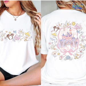 Comfort Color Disneyland Coquette Bow Floral Castle Shirt, Best Day Ever Tee, Walt Disneyland Princess T-shirt Disneyland Shirt immagine 2