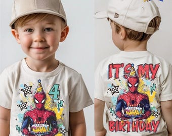 Spiderman Birthday T-shirt, Disneyland Birthday Boy Shirts, It's My Birthday Tee, Custom Spiderman Birthday shirt, Birthday Gift For Boy