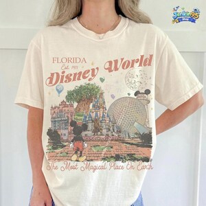 Vintage Mickey Disneyworld Comfort Colors Shirt, Retro Mickey And Friends Shirts, Walt Disneyworld Tee, Disney 2026 Trip Disney Vacation Tee image 3