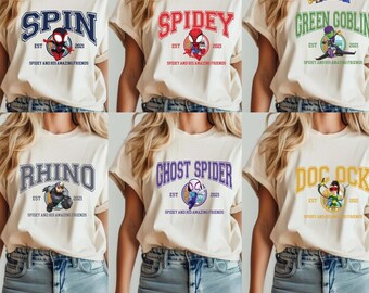 Spidey And His Amazing Friends Shirts, Ghost Spider Shirt, Avengers Family Matching Shirts, Spiderman Shirt, Avengers Superhero Shirt