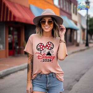 Chemises personnalisées Disneyland Mickey Mouse 2026, chemises voyage Disneyland, chemise assortie famille Disneyland, t-shirt vacances Disneyland image 3