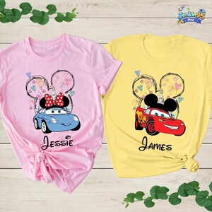 Disneyland Cars Couple Matching Shirt, McQueen And Sally Matching Shirts, Disneyland Trip Cars Shirt, Cars Movie Shirt, Disneyland Cars Tee image 3