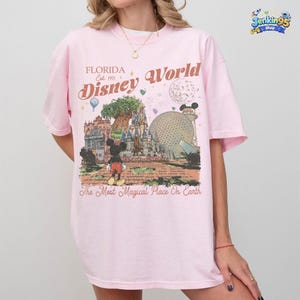 Vintage Mickey Disneyworld Comfort Colors Shirt, Retro Mickey And Friends Shirts, Walt Disneyworld Tee, Disney 2026 Trip Disney Vacation Tee image 4
